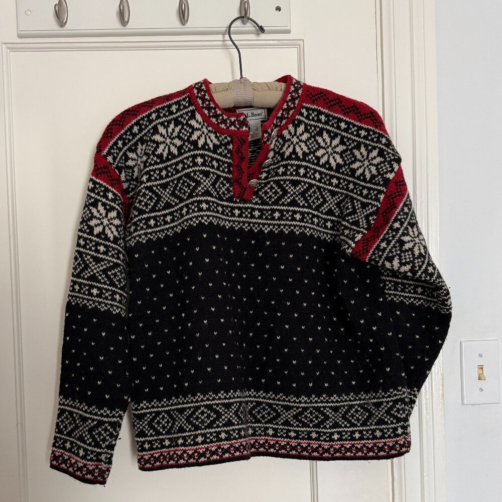 L.L.Bean Fair Isle wool sweater in Medium